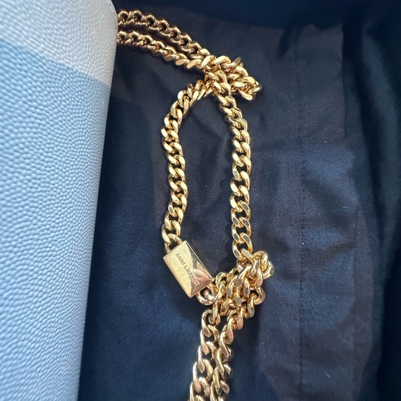 Yves Saint Laurent Kate Small White and Gold Chain Bag - Picture 11 of 13